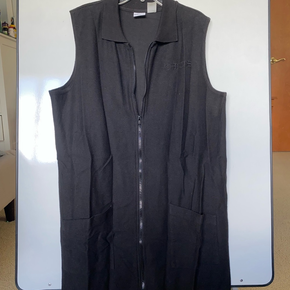 Cherokee black long vest